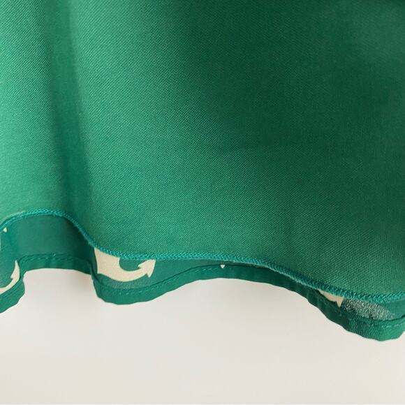 Everly Anchor Dress Green Elastic Waist Women’s Size Small - Picture 8 of 12